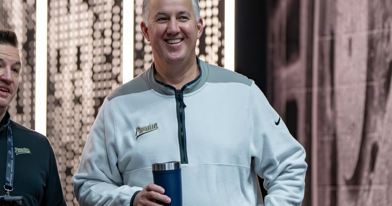 Purdue coach Matt Painter at Barry Odom's introduction